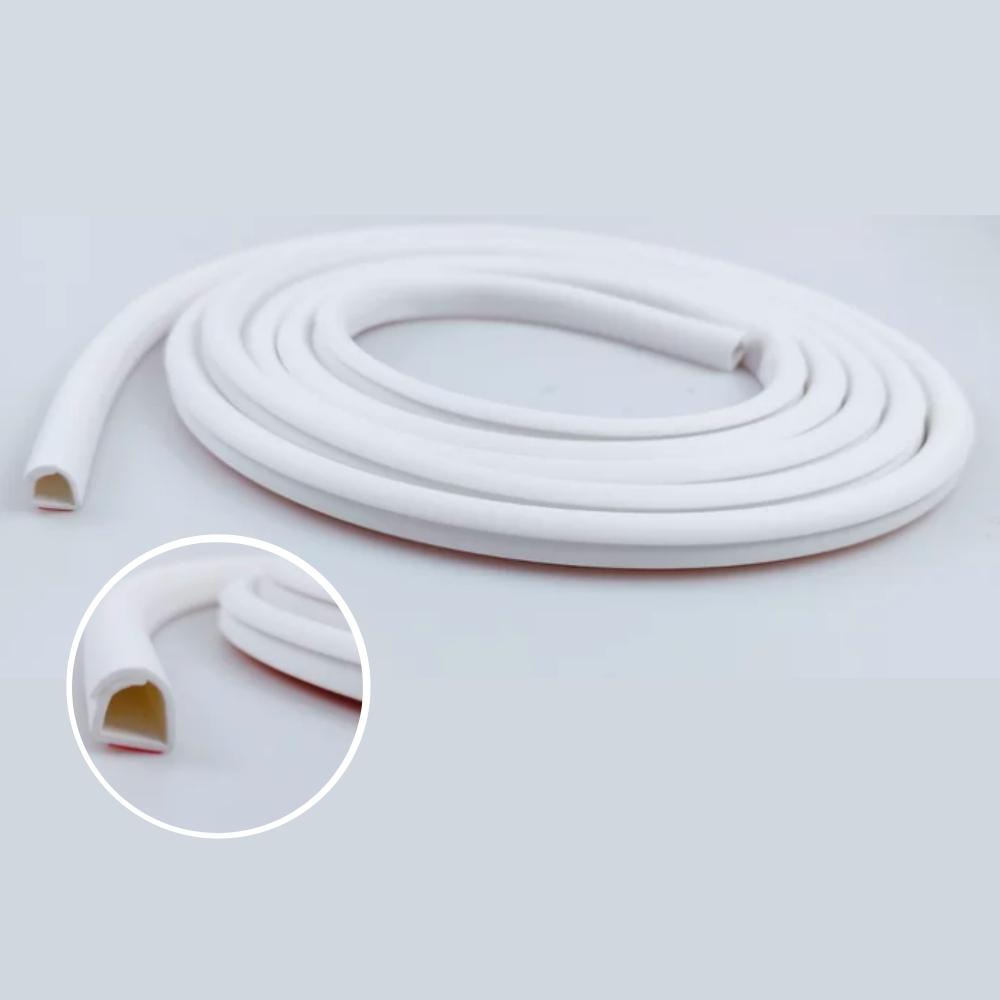 

1pc 2m Self-Adhesive Cord Hider Wall Mount Raceway Cable Concealer Flexible Wire Hider Home Office 2m белый