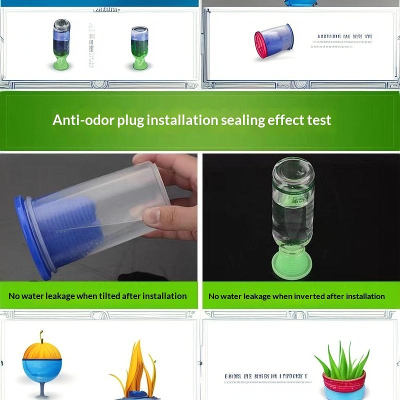 Silicone Water Pipe Sealing Ring Deodorant Leak Prevention Sewer Stopper for Balcony Bathroom Kitchen Drain