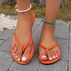 Fashionable and Lightweight Large-size Clip-toe Slippers for Women In Summer New Round Toe Open Toe Comfortable Casual Slippers