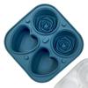 Large Pink 4-Cavity Rose Ice Ball Mold