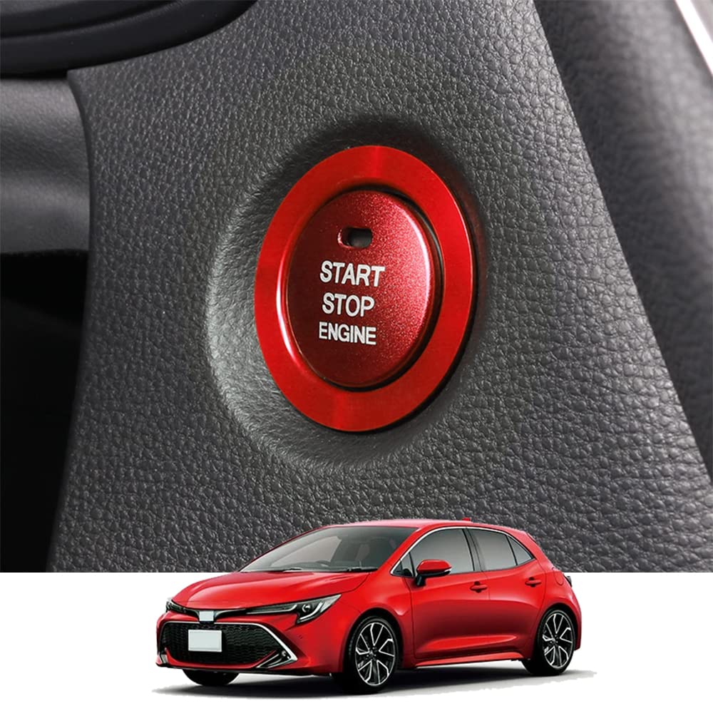 Kakash Toyota Exclusive Engine Start Starter Ring Aluminum Cover Corolla красный