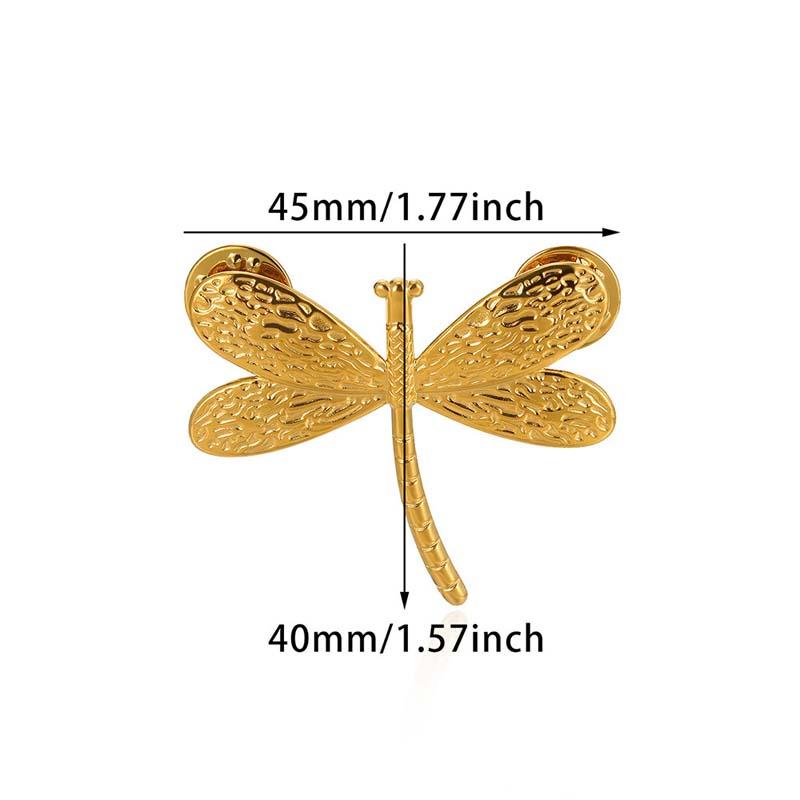 Stainless Steel Dragonfly Brooch For Women Men Vintage Gold Color  Animal Insect Scarf Buckle Brooch Jewelry Gifts 2025 New