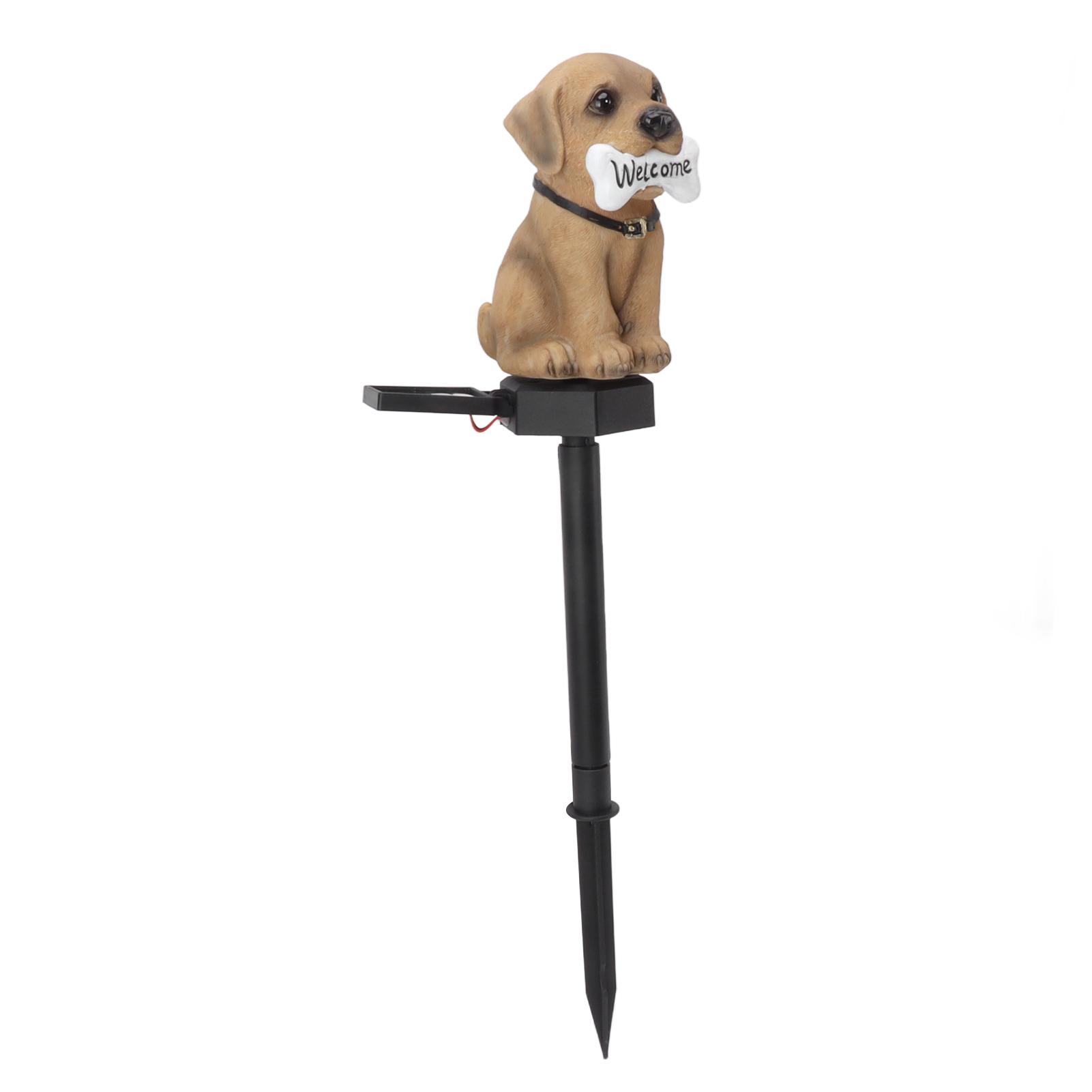 

Solar Light Cartoon Welcome Sign Dog Lawn Lights Patio Outdoor Garden Decorative Landscape Lights