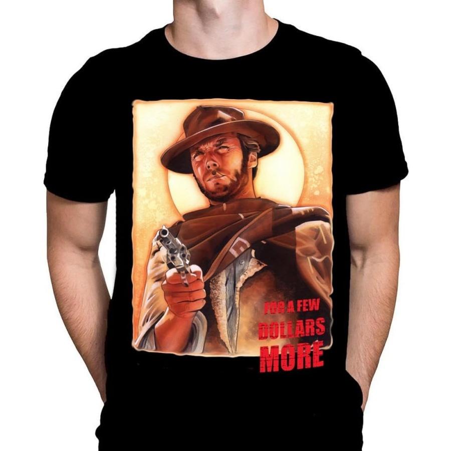 Wild Star Hearts for a Few Dollars More Mens T-Shirt Spaghetti Western Print, Black Cotton T-Shirt, Movie Poster Tee XXXXXL чёрный