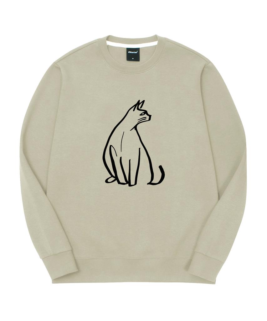 OKSTAR Drawing Cat Special Double-Sided Sweatshirt (Type A)