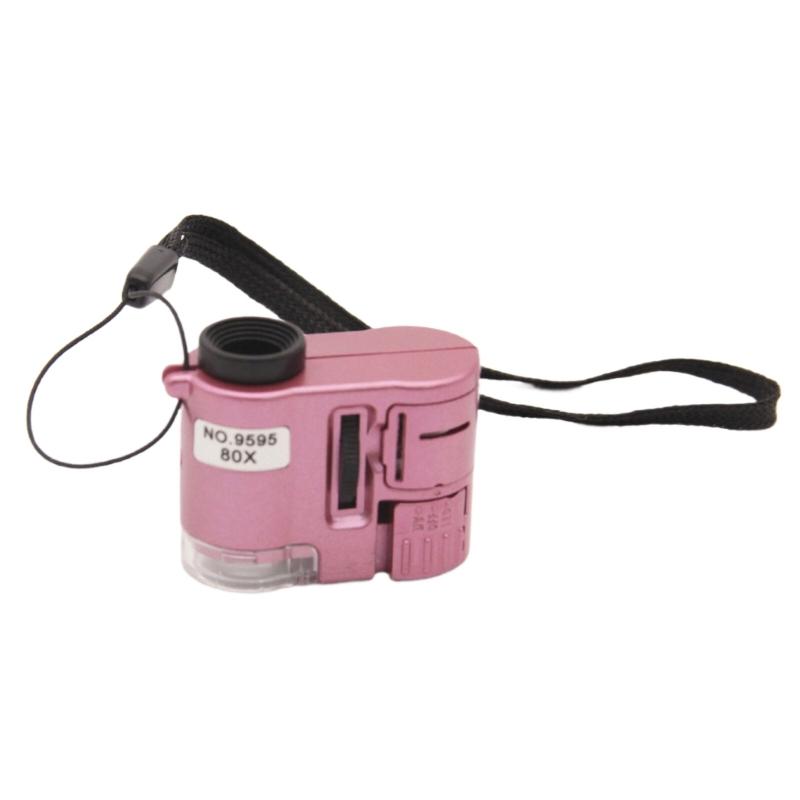 Professionell smyckes- och antikmagnifier med 80X 100X zoom och LED-ljus, ergonomiskt ABS-hölje för noggrannhetskontroll