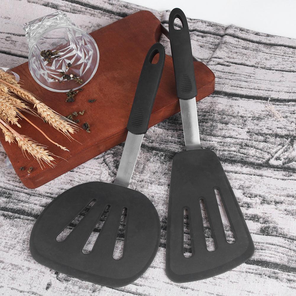Silicone Steak Spatula With Ergonomic Lengthened Handle Western-style Elastic Heat Resistance Non-stick Steak Spatula Kitchenware