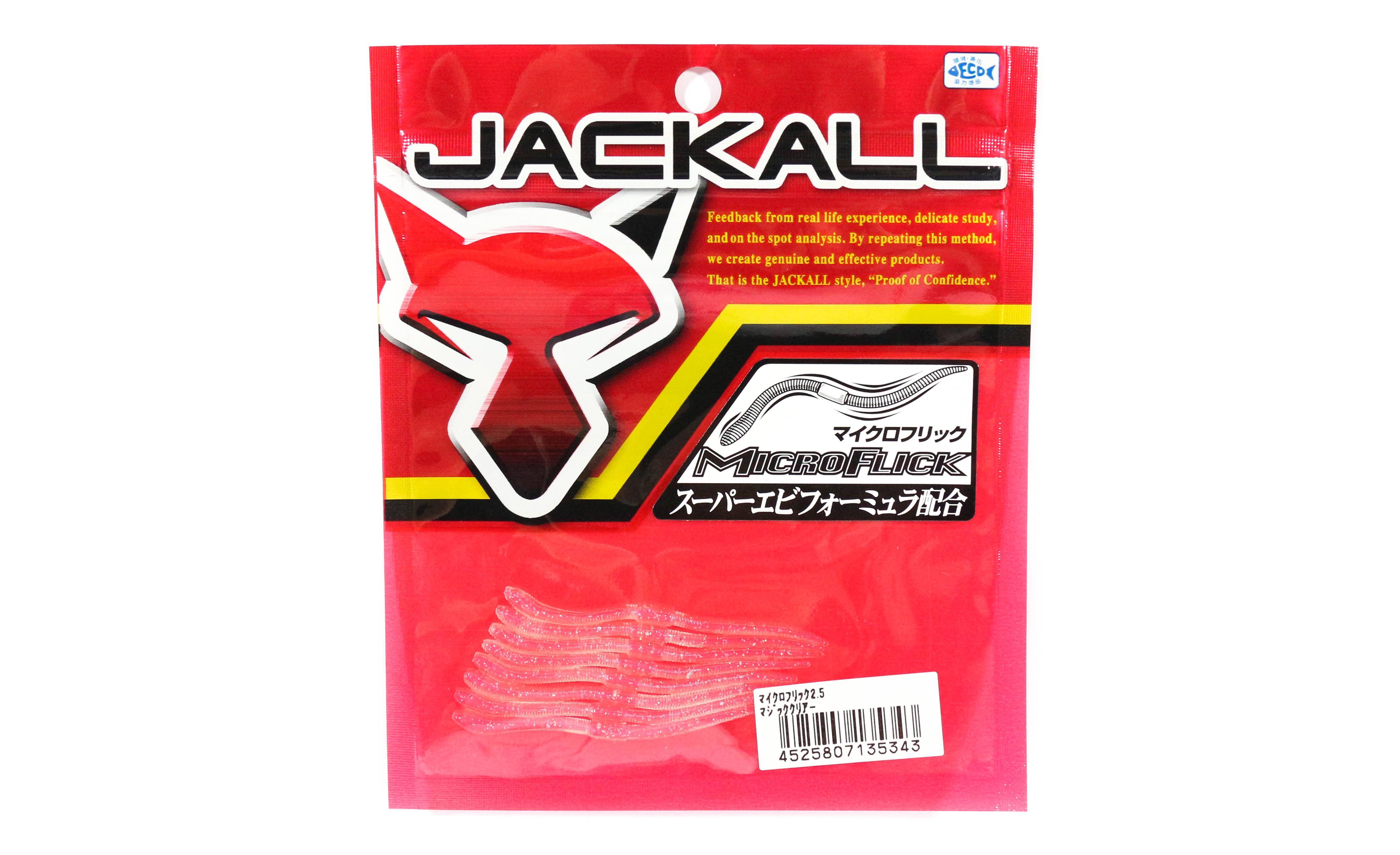 

Jackall Soft Lure Micro Flick 2.5 Inches Magic Clear (5343)