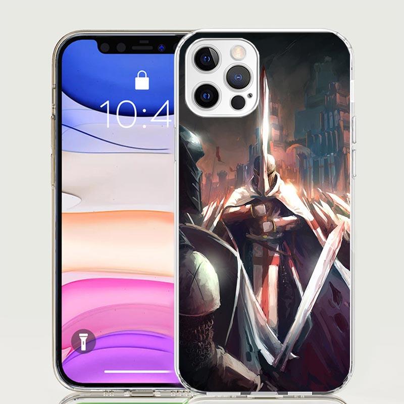 Knights Templar Crusades Phone Case For Apple iPhone 17 Air 16 15 Plus 14 + 13 Mini 12 11 Pro Max 7 8 SE 16Max Soft Shell Cover