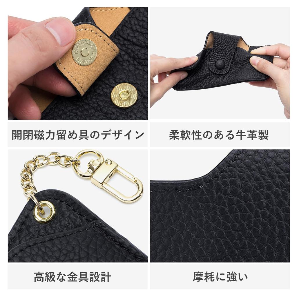 FEISEDY Eyeglass Portable Sunglasses Genuine Stylish Eyeglass Case for B1182 Case, Slim, Case, Cute, Leather, Women,