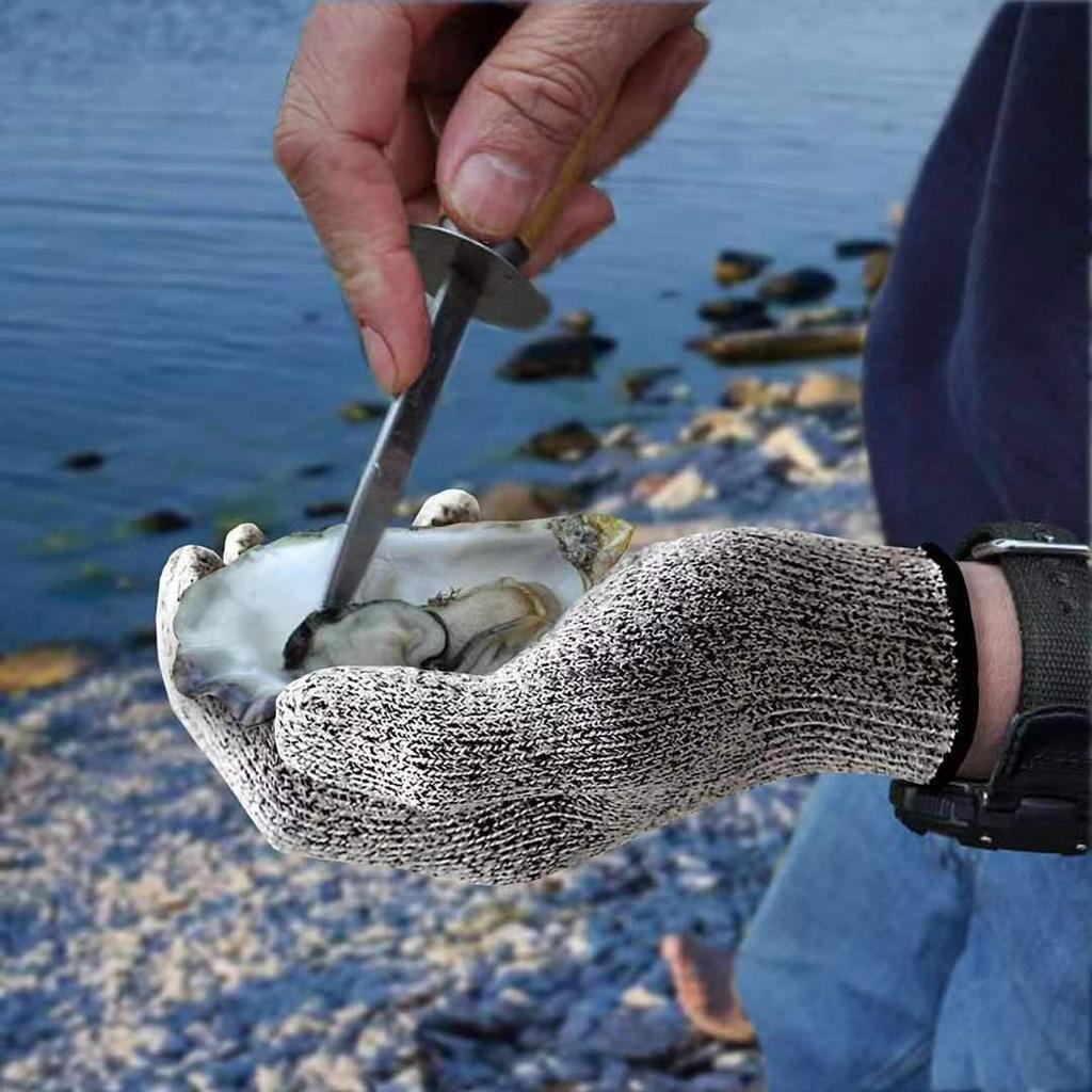 Schnittfeste Handschuhe Level 5: Verdickt, Stichfest, Rutschfest, Flexibel, Atmungsaktiv - Ideal zum Muschelsammeln, Gemüseschneiden und für den Umgang mit Fisch.