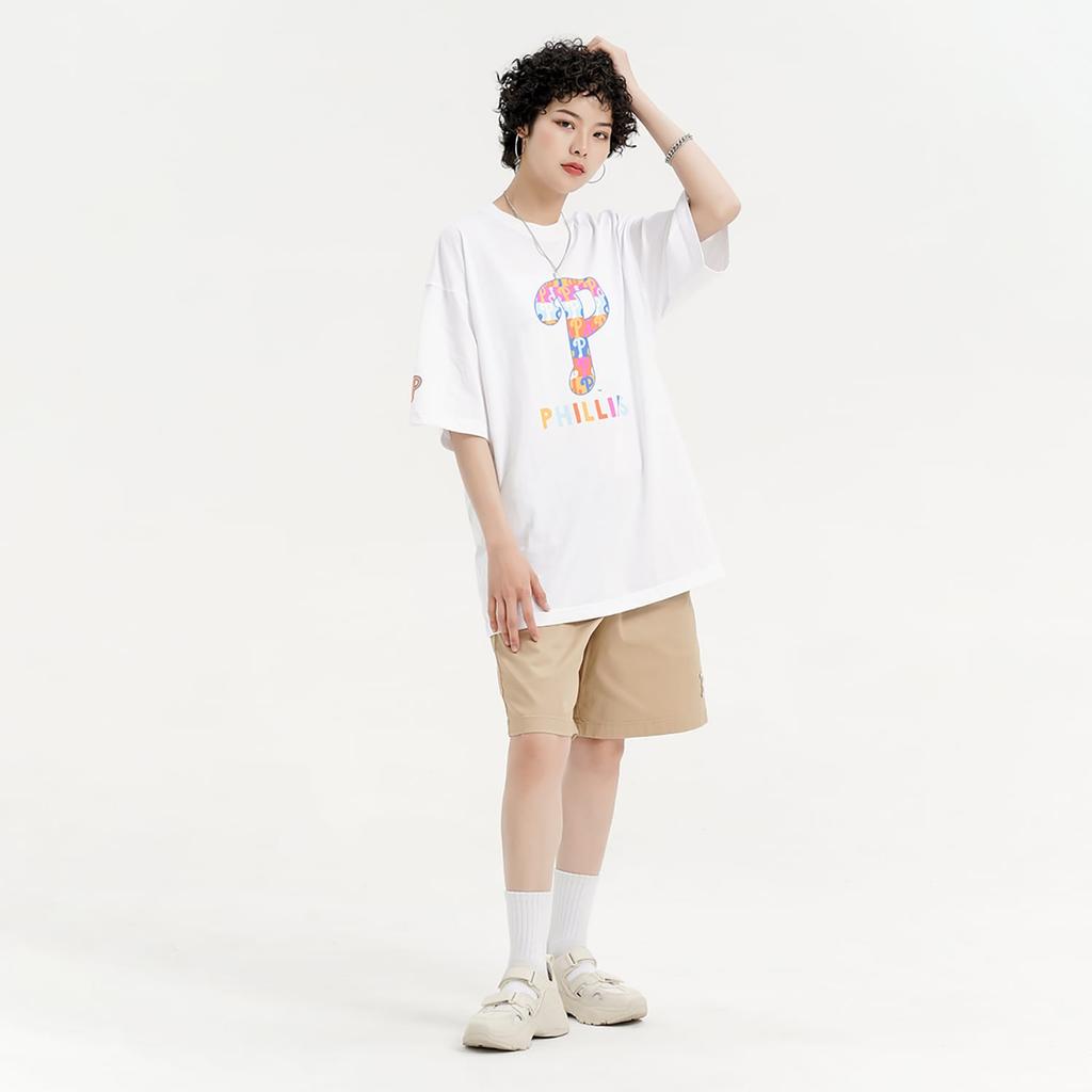 MLB T Shirts Unisex White Crew Neck Moderate 3ATSM0933-10WHS