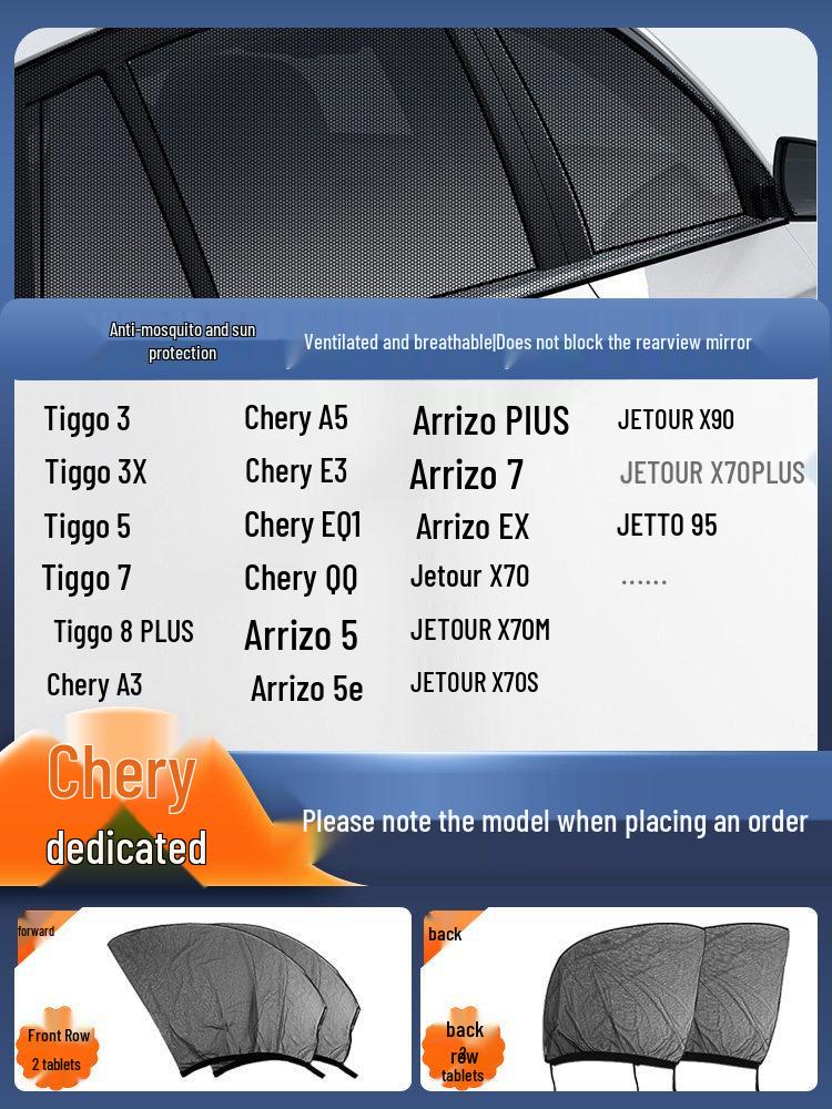 Car Window and Sunroof Anti-Mosquito Mesh: Insect-proof Sun Protection Screen & Curtain.