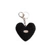 Slowslowly No.217 / Chubby Metallic Heart Key Ring _ Black
