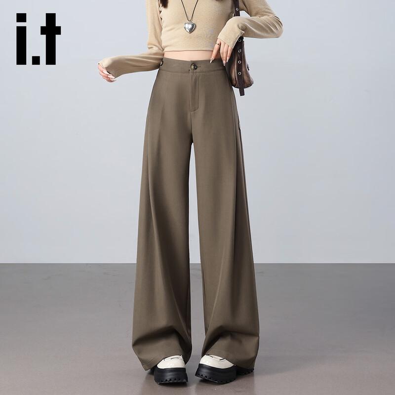 Izzueit Women's Loose Straight Leg Trousers