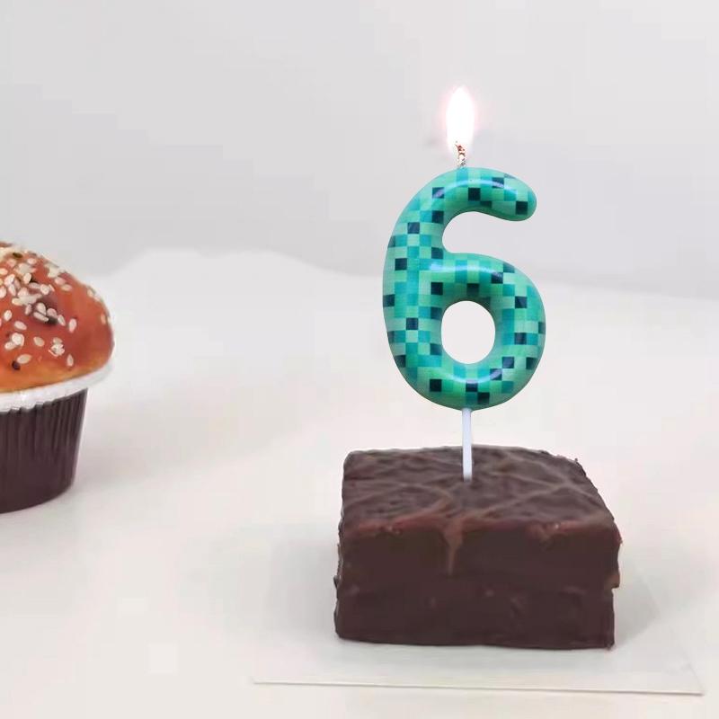 Game 0-9 Number Candle Digital Birthday Candles Cake Topper Themed Birthday Party Decoration for Kids Boys