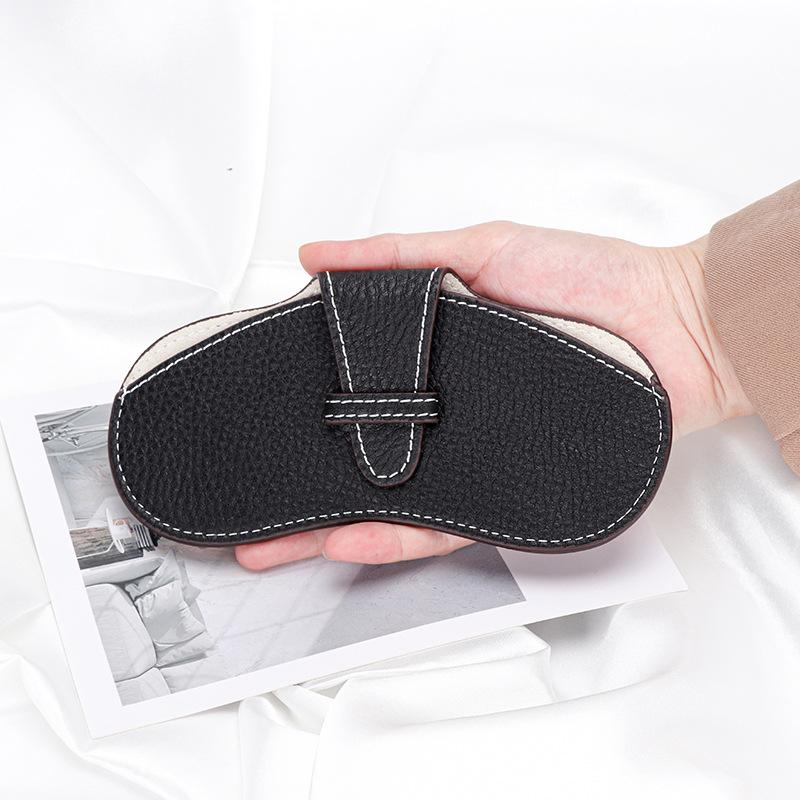 Glasögonfodral i äkta läder Solglasögon Fodral för glasögon Solglasögon Förvaringsväska Skydd för glasögon Bärbart glasögonfodral
