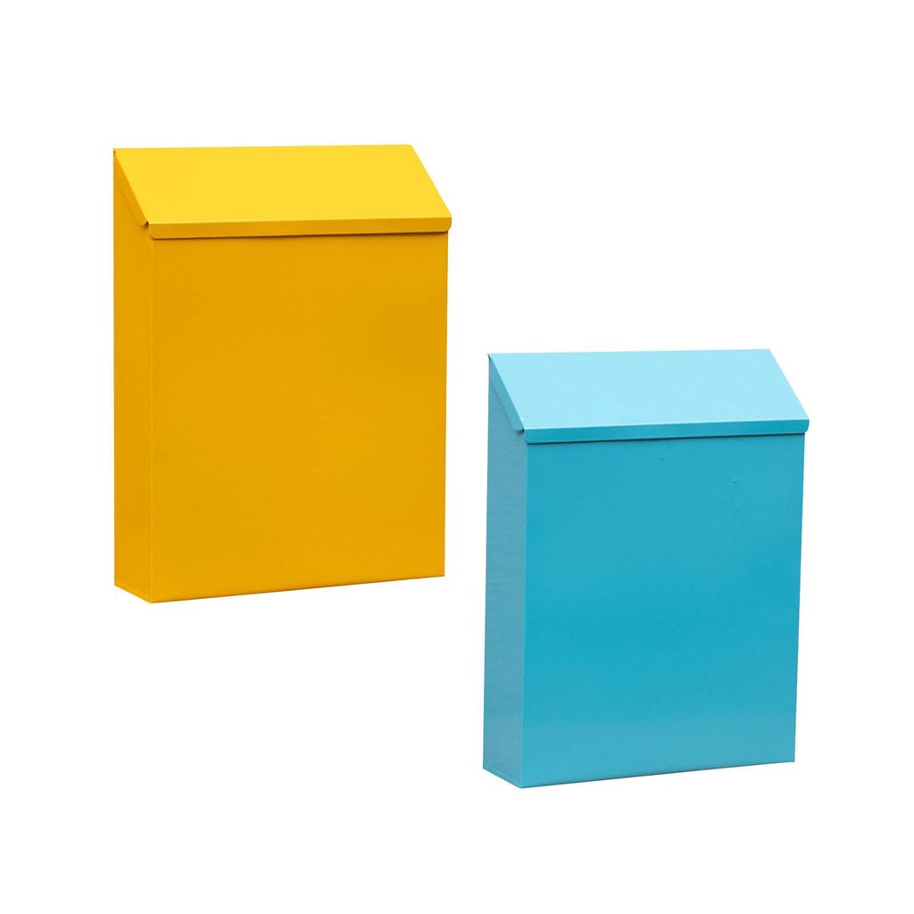 Wall Mounted Mailbox Modern with Key Decorative Newspaper Holder Box for Home Office Outside House Gate Outdoor Decoration