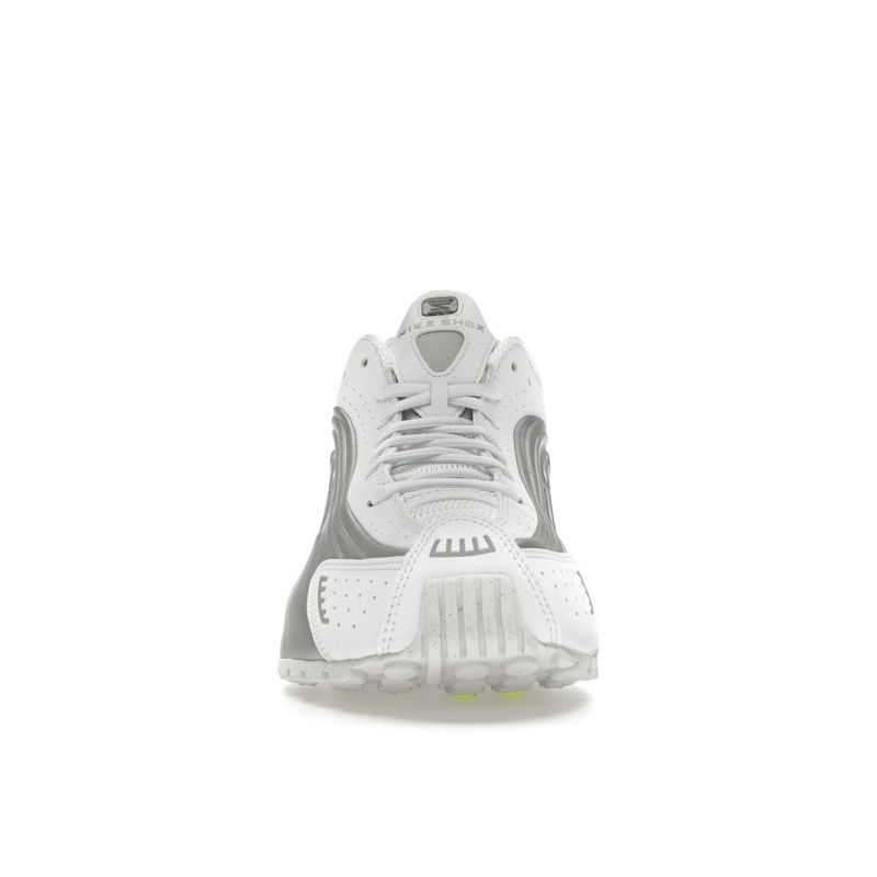 Nike  Shox R4 White Metallic Silver Women Sneakers Volt AR3565-102