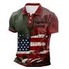 Men's Short Sleeve Polo Shirt Button Down Casual Fit Printed Halloween Themed Polo Shirt with Graphic Design for Everyday Wear