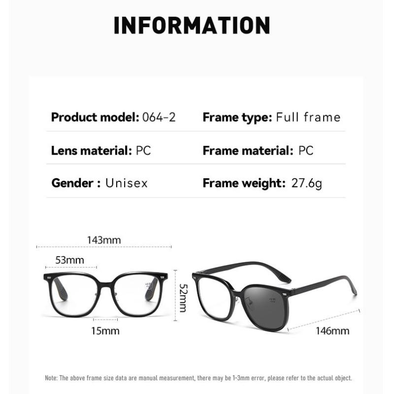 New Fashionable Photochromic Reading Glasses Anti Blue Light HD Presbyopia Glasses for Men Women