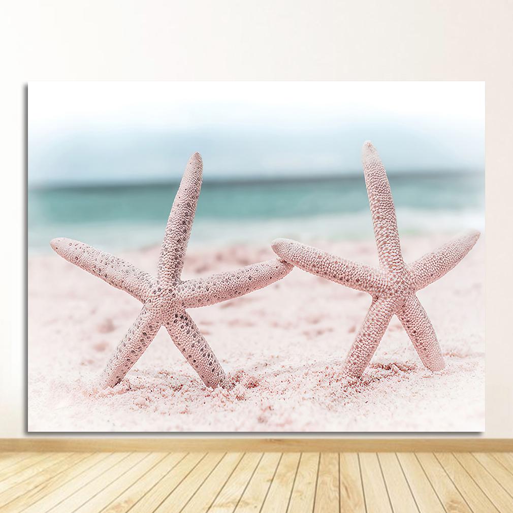 Flamingo Wall Art Canvas Painting Nordic Posters And Prints Pictures For Living Room Tropical Sea Beach Starfish Surfboard