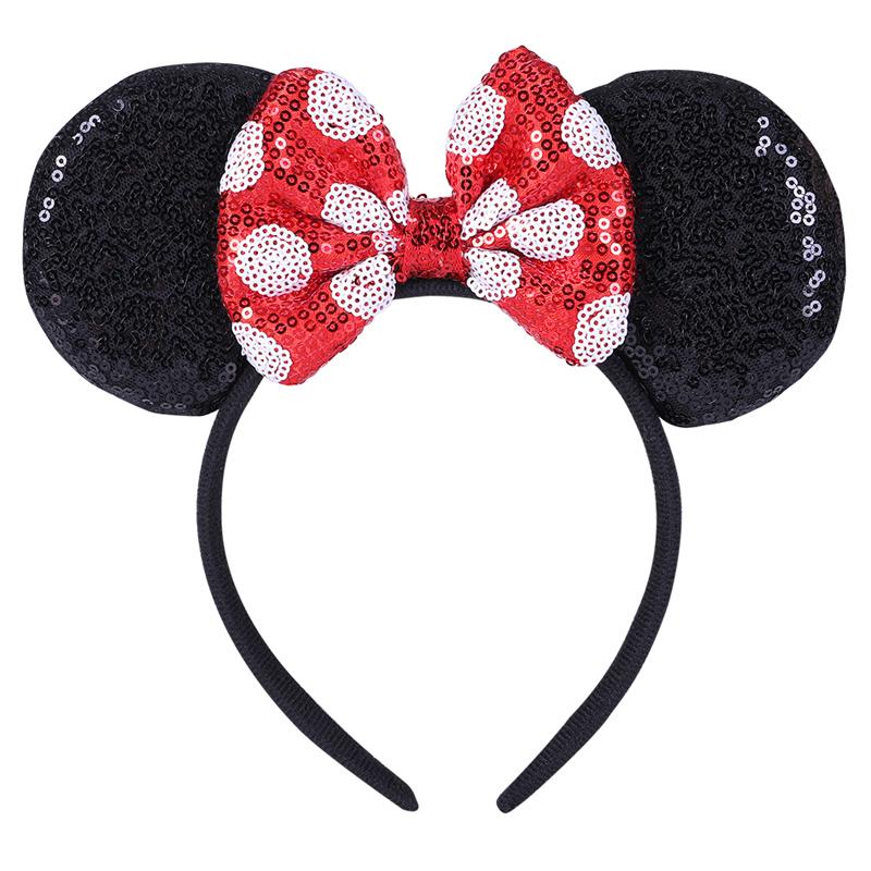 

Сплошные ушки мыши, бант, ободок для волос для принадлежностей для вечеринки по случаю дня рождения и костюма на тему мыши, косплей, украшение Size fits all