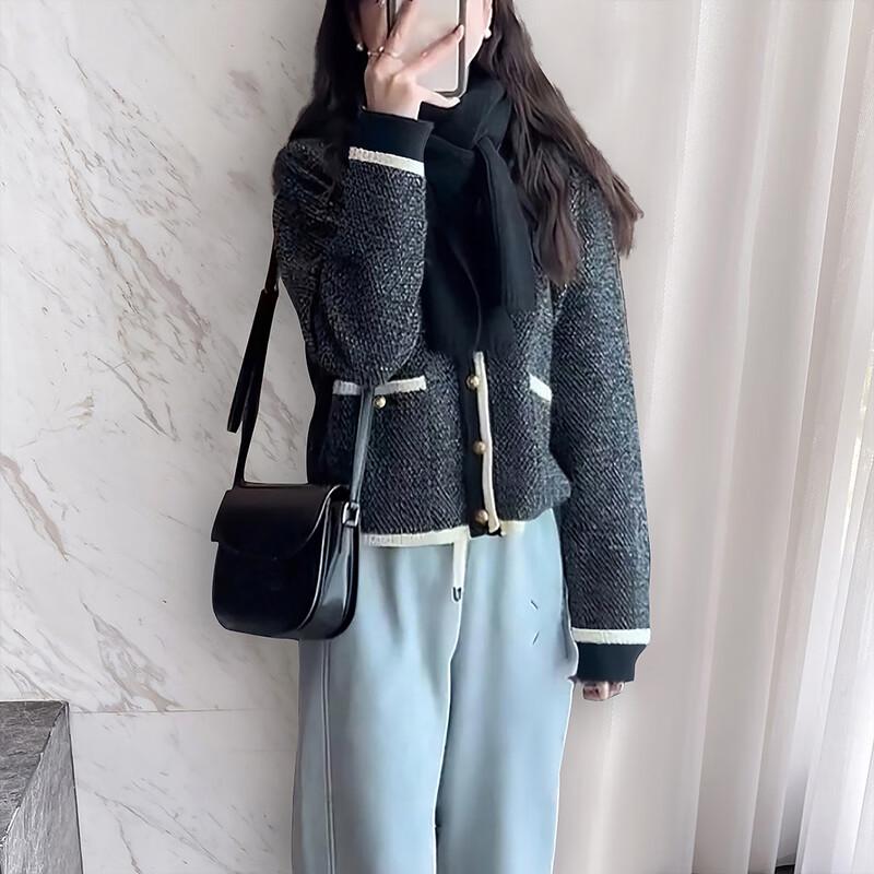 TonLion 2025 Autumn/Winter Women's Color-Block Cardigan