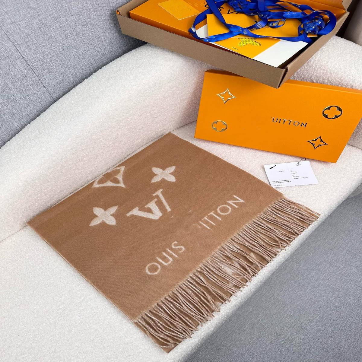 

Двусторонний кашемировый шарф с NFC-чипом, 180x45 см, роскошный шарф с принтом букв в подарочной коробке, теплый и мягкий зимний шарф для мужчин и женщин