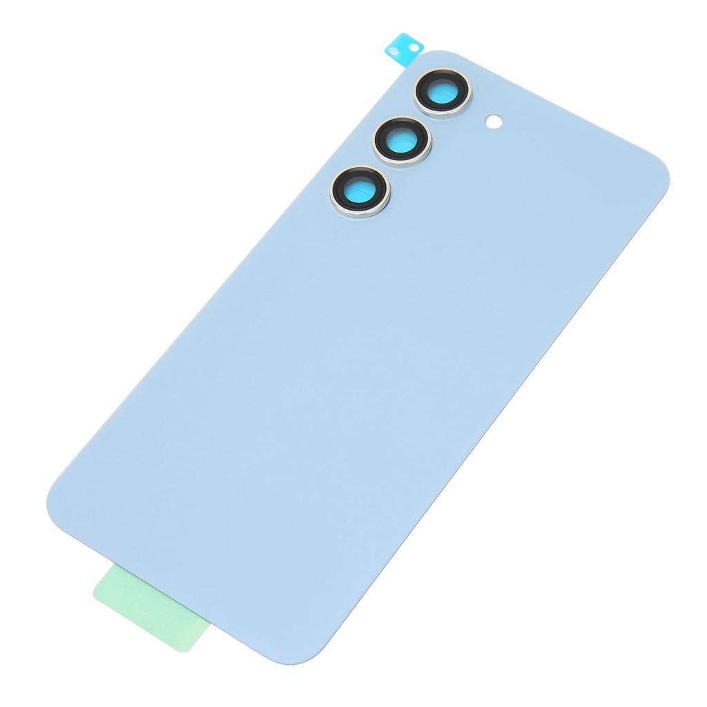 Replacement Back Glass Phone Rear Glass Housing with Pre Installed Camera Lens Tape for Galaxy S23 Blue