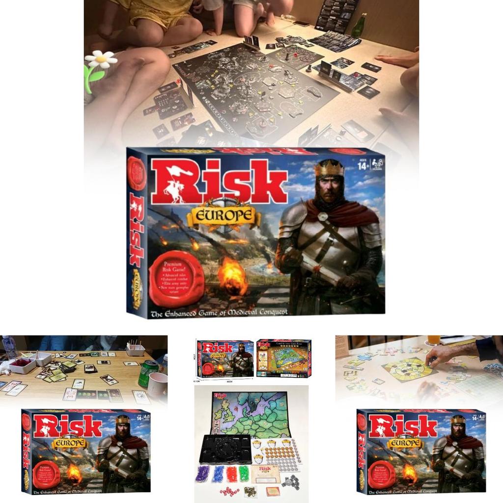 Risk Avrupa Kart Oyunu Yetişkinler ve Gençler İçin Parti Eğlencesi ve Aile Eğlencesi
