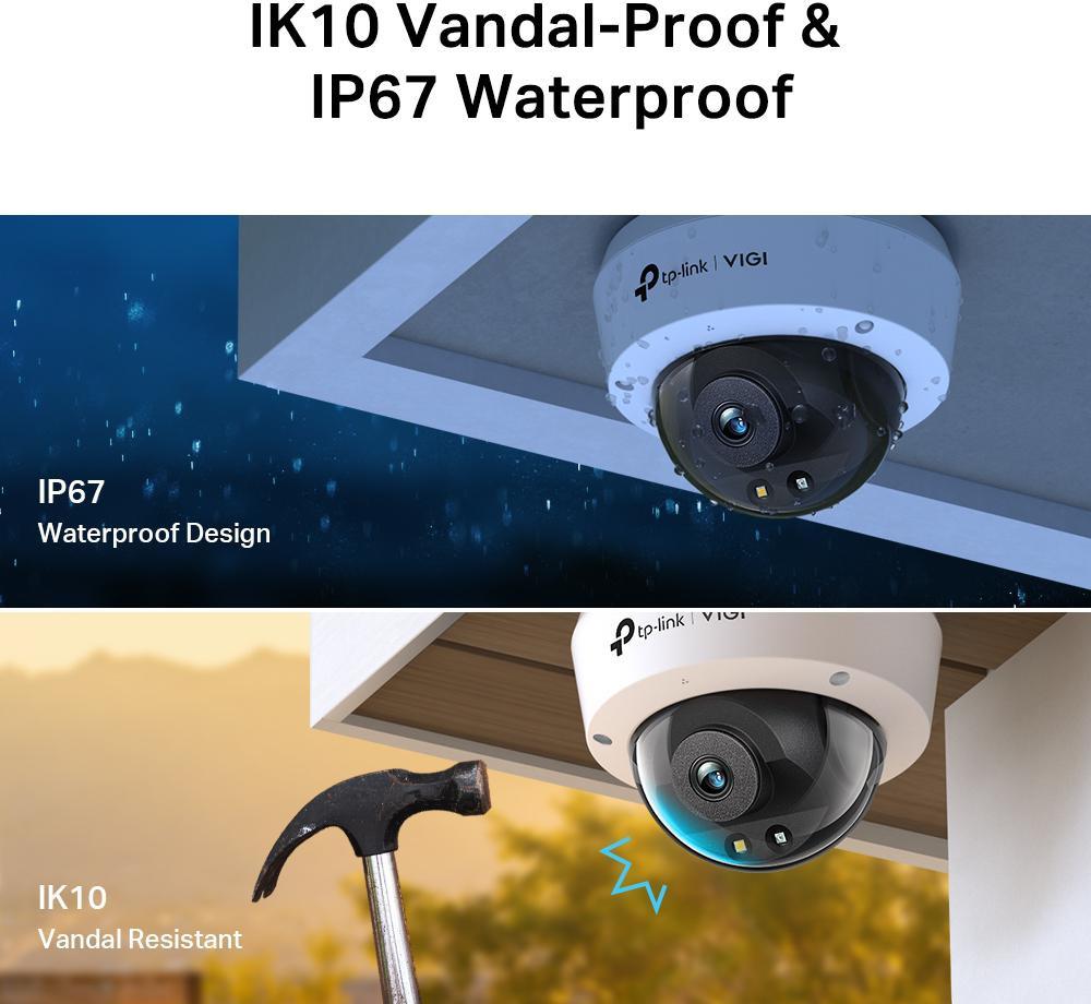 TP-Link VIGI C230 4MP Dome IP Camera 2.8mm PoE IK10 IP67