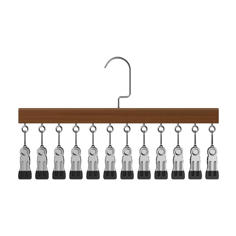 Schrankorganizer mit 10/12 Clips, Platzsparender Hängender Schrankorganizer, Platzsparende Kleiderbügel für Hut Schal
