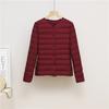 New Light and Thin Round Neck V-neck Down Jacket Women's Warm Liner Short Large Size Jacket Autumn and Winter Women's Collarless
