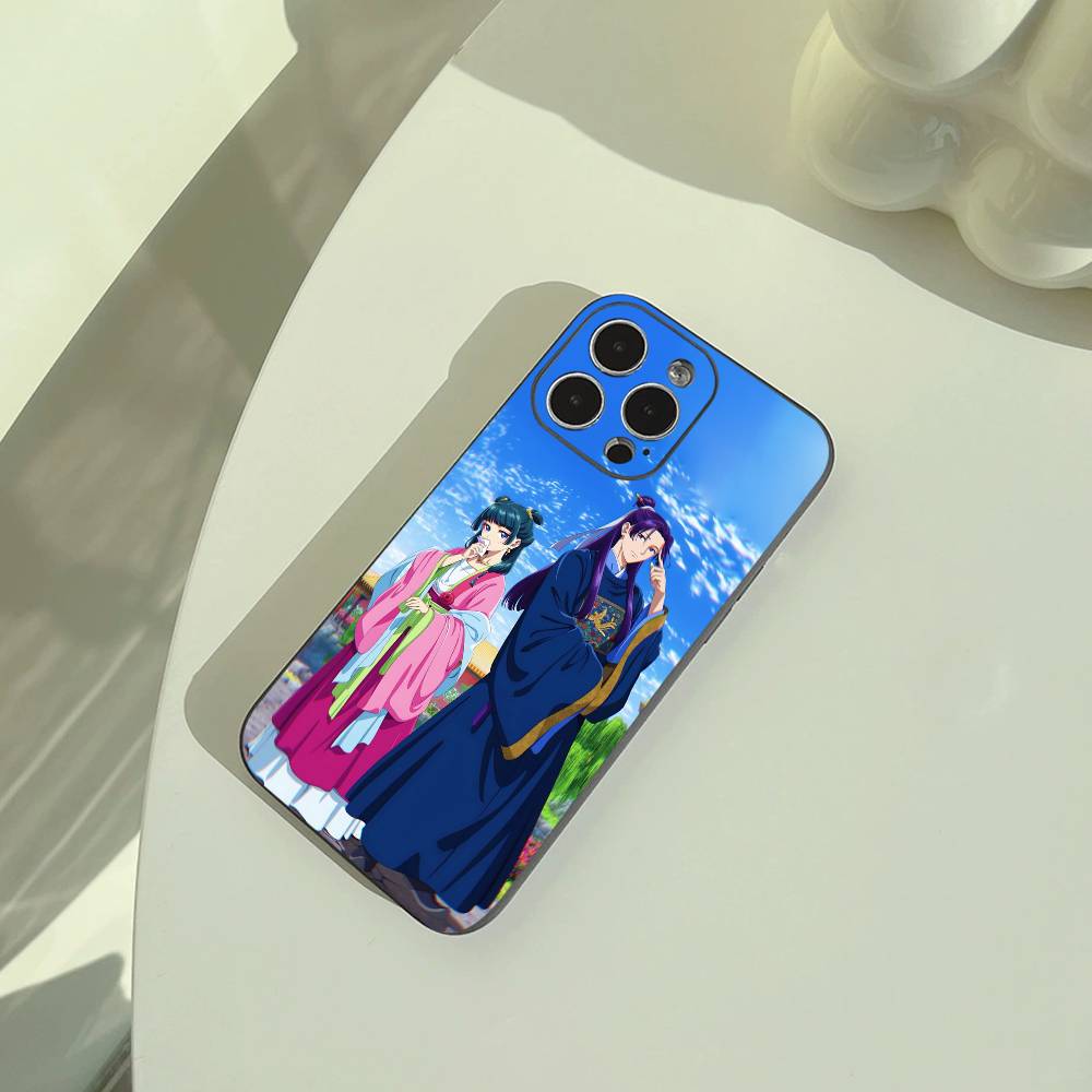 The Apothecary Diaries-Maomao-Jinshi Phone Case For iPhone 17,16,15,14,13,12,11 Pro Max,16Plus,XS Soft Black Cover