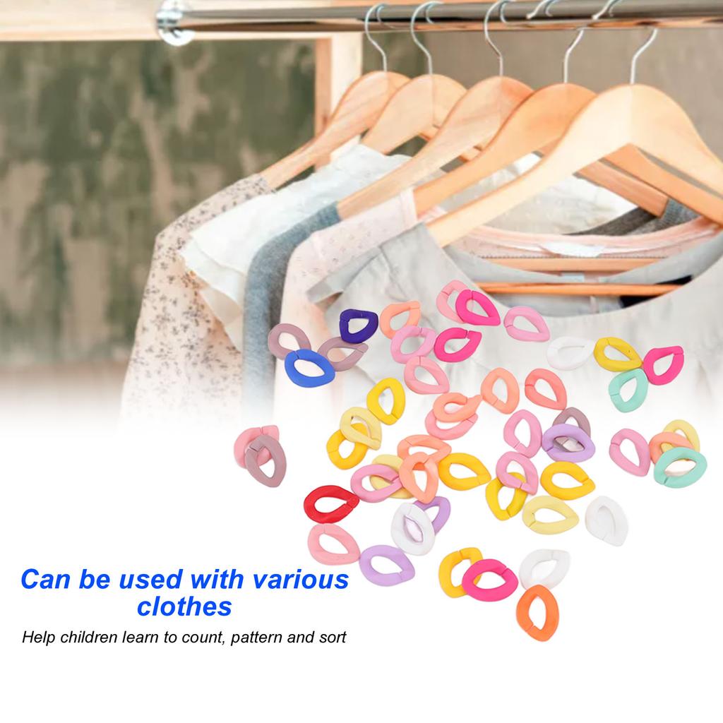 50 Pcs Chain Link Colorful Detachable Acrylic Open Chain Link Jewelry Making Chain Buckle Decoration