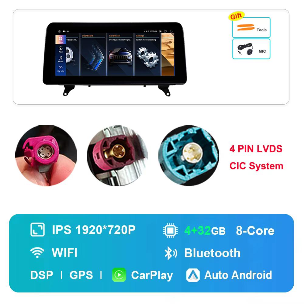 12.3 inch for BMW X5 E70 X6 E71 2007 - 2013 CCC CIC System GPS HD Touch Screen Android Car Radio Multimedia Player