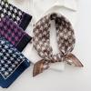 Retro Fashion Versatile Thousand Bird Grid Small Square Scarf Neck Protection Scarf Korean Version Summer Outer Sunscreen Headscarf Headband Acces