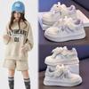 2026 Spring/Autumn Girls' Low-Top Sports Shoes for Primary School Kids - Non-Slip, Breathable White Sneakers