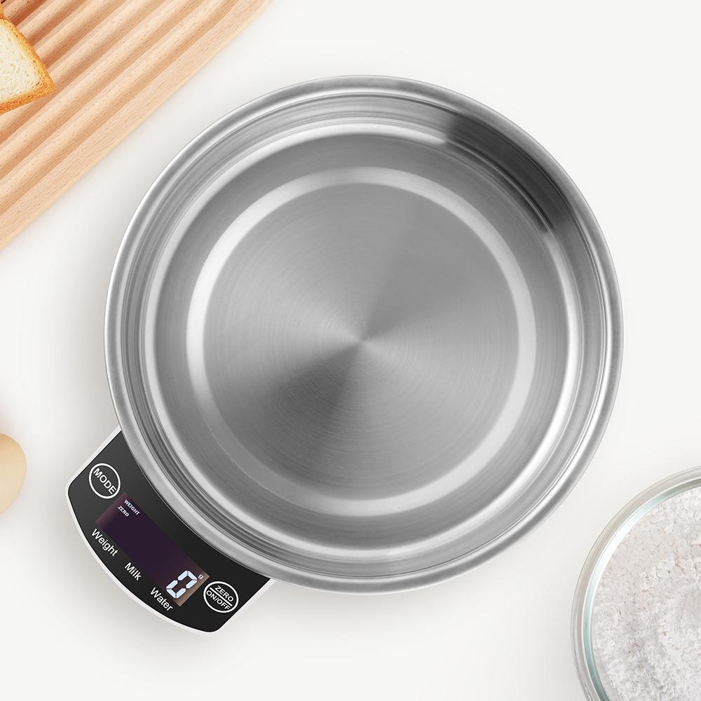 LCD Display Stainless Steel Electronic Bowl Scale Detachable Kitchen Scale Food Bowl Scale  Baking