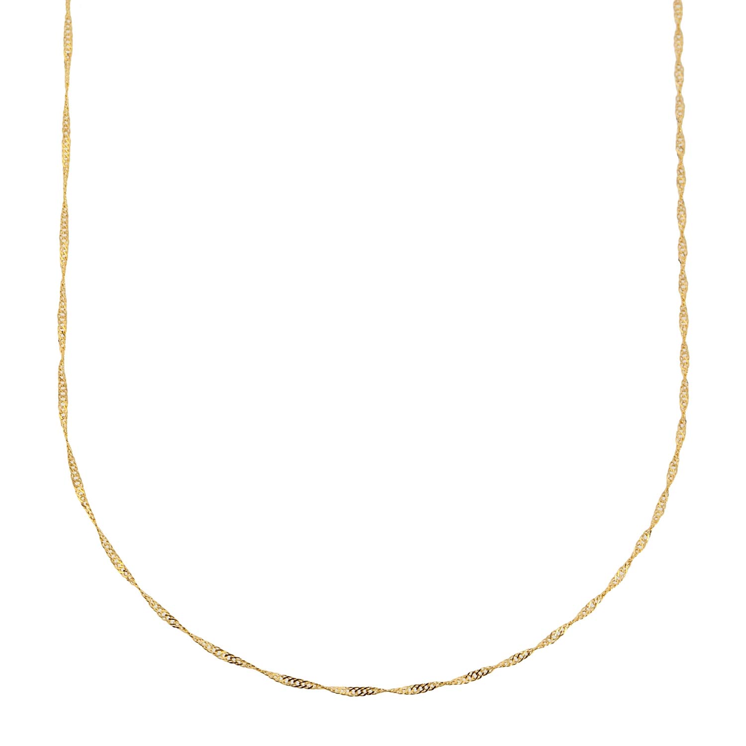 

K18 Винтовое Сертифицированное Золотое Колье 18K [FAIRY CULLET] Цепочка, 45см, Прибл.. Ширина 0,9 мм, Прибл.. 0.7г, золотой