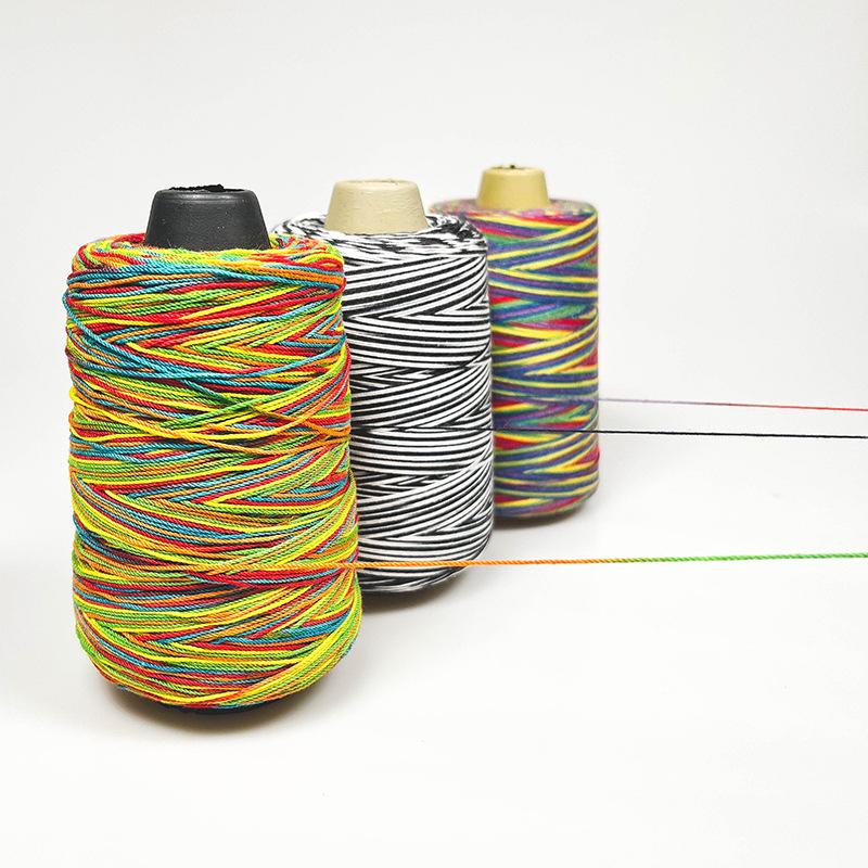402 Colorful Variegated Sewing Machine Thread - Rainbow Cotton, Gradient Section-Dyed, Clothing Accessories In Stock