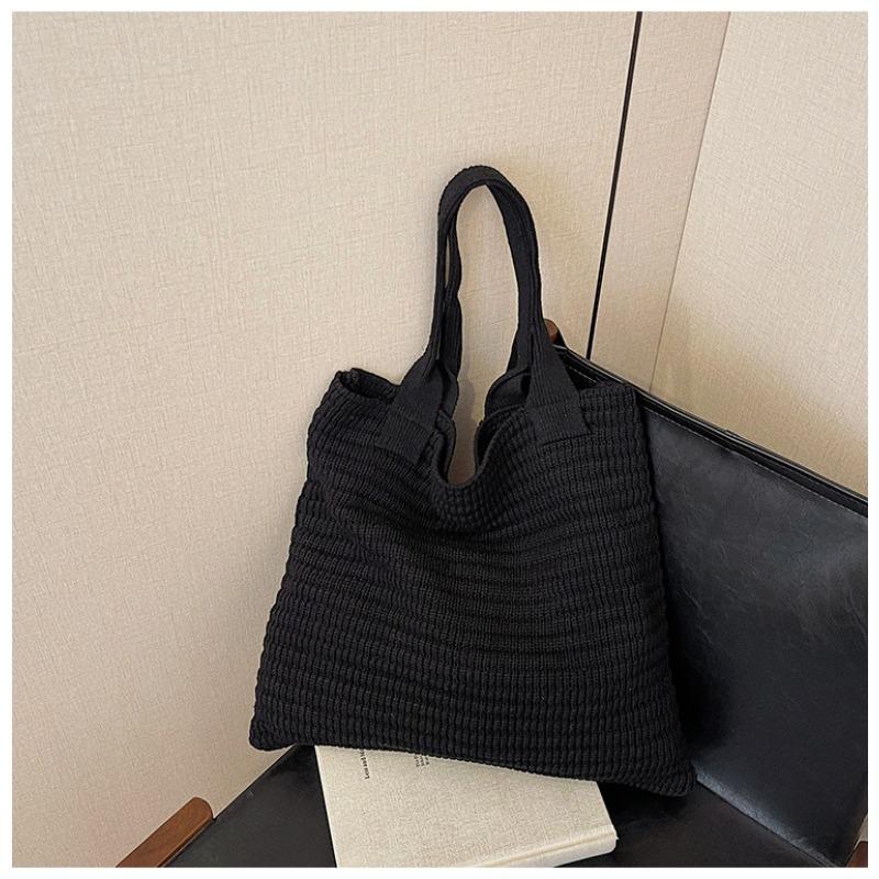 

Knitted bag retro wool bag Hanban versatile large-capacity shopping bag shoulder bag women s bag tide чёрный