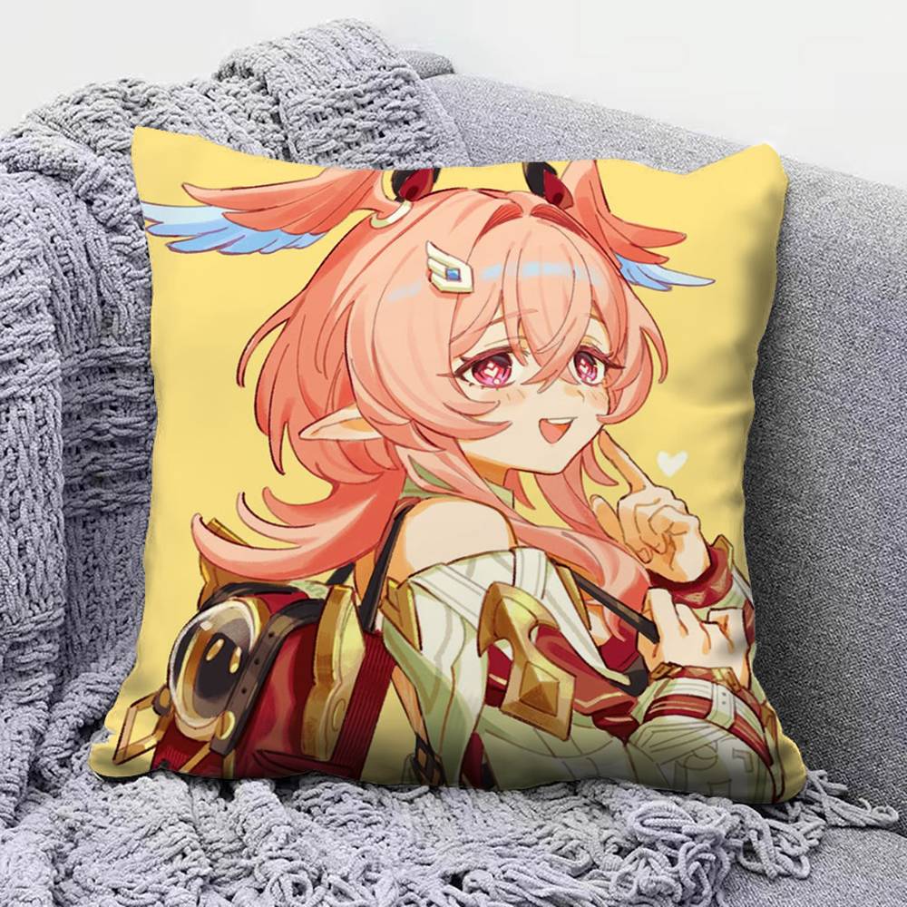 Linnea Cute Genshin Impact Home Sofa Cushion Covers and Aecorative Custom Pillow Covers