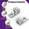 4Pcs Aluminium Mechanical Lugs, 1-Hole Quick Connect Terminal Mechanical Lug 2AWG TA-2 1B2U