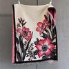 Autumn New Plant Flower Print Scarf Autumn and Winter Imitation Cashmere High-end Warm Scarf Shawl Women