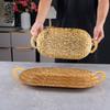 Nordic Wrought Iron Long Tray Golden Curved Fruit Snack Storage Tray Snack Fruit Platter