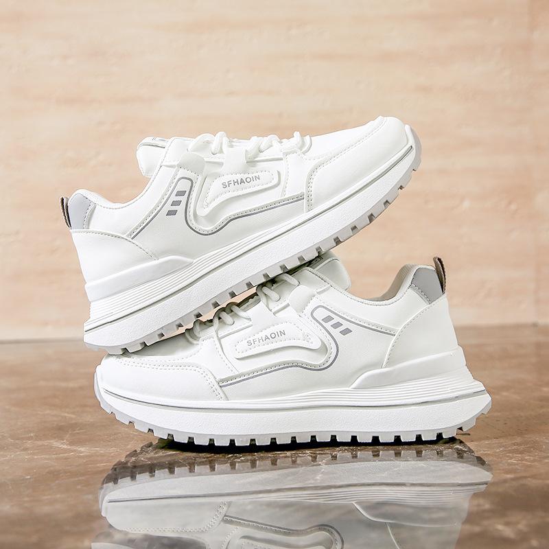 New Dad Shoes Women's 2025 Spring and Autumn Student Running Sports Shoes Women's Thick-soled Non-slip Heightening Casual Shoes Women