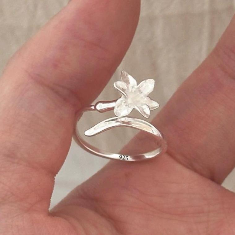 925 Silver Rings for Women Couple Minimalist Handmade Simple Blue Stone Star Ring Party Jewelry Gift Prevent Allergy
