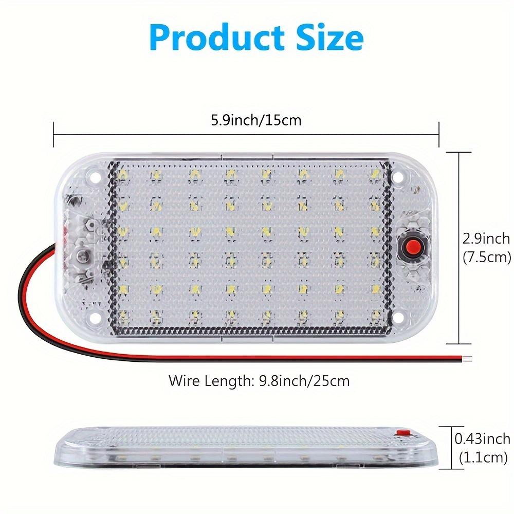 LED Car Interior Light Panel Set with Switch, Slim Cabin Lamp for Multiple Install